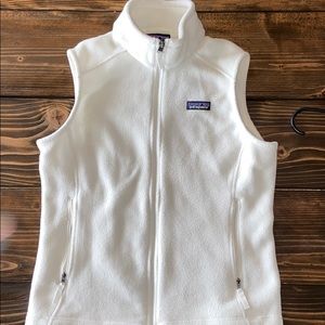 Patagonia White Fleece Vest